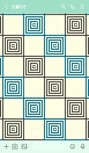 [LINE着せ替え] 和音 市松模様 音符  鴨の羽色の画像2