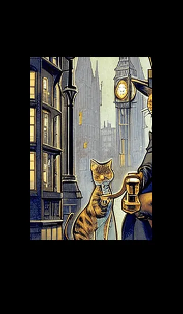 [LINE着せ替え] 猫紳士街_#FD022。の画像1