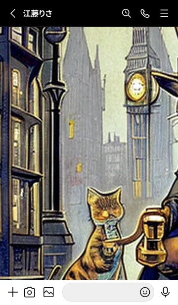 [LINE着せ替え] 猫紳士街_#FD022。の画像2