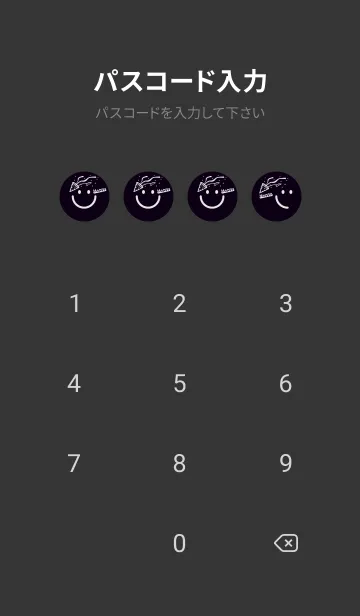 [LINE着せ替え] スマイル＆ハッピー 漆黒の画像4