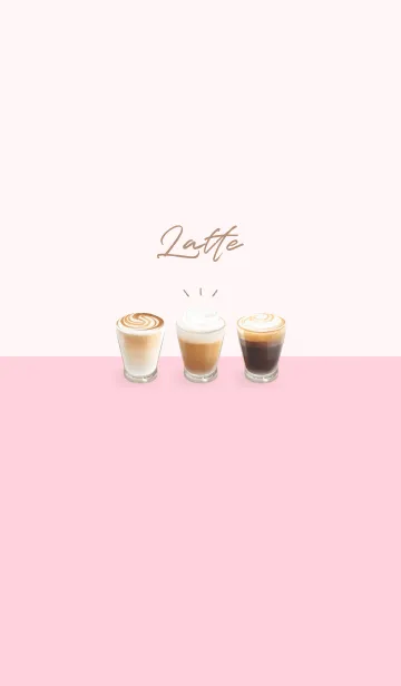 [LINE着せ替え] Latte 001 - 06-03 ピンク Ver.aの画像1