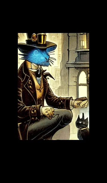 [LINE着せ替え] 猫紳士街_#FE121。の画像1