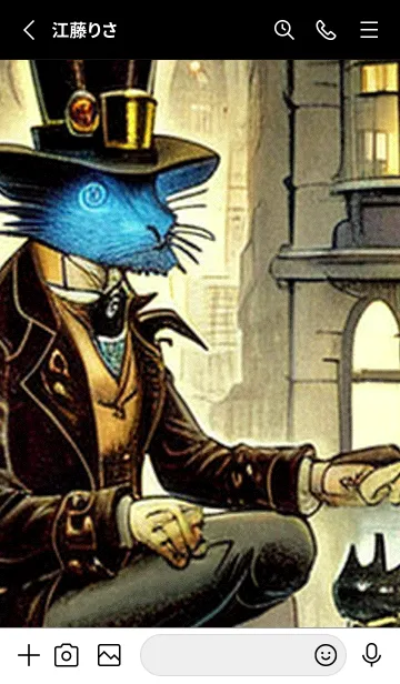 [LINE着せ替え] 猫紳士街_#FE121。の画像2