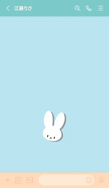 [LINE着せ替え] ホワイト ラビット 133の画像2