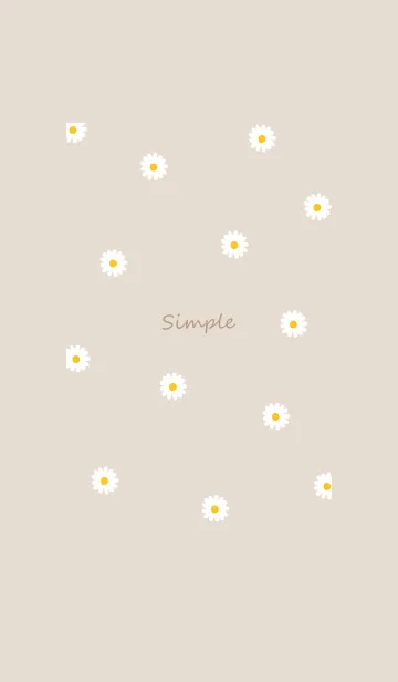 [LINE着せ替え] Simple Daisy♡brown03_1の画像1