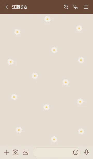 [LINE着せ替え] Simple Daisy♡brown03_1の画像2