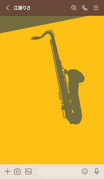 [LINE着せ替え] Saxophone CLR 鬱金色の画像2