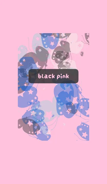 ブラックピンク | カラフルな蝶の着せ替えメイン画像