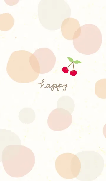 [LINE着せ替え] さくらんぼ 水玉12の画像1