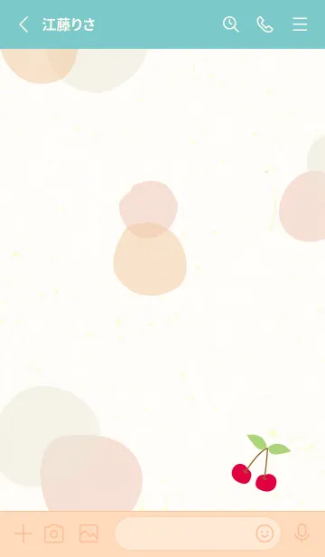 [LINE着せ替え] さくらんぼ 水玉12の画像2