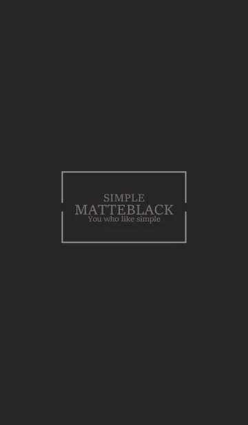 [LINE着せ替え] MATTE BLACK - SIMPLE 6の画像1