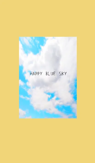 [LINE着せ替え] 幸せ青空の着せかえ/くすみイエローの画像1