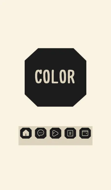 [LINE着せ替え] beige color K28の画像1