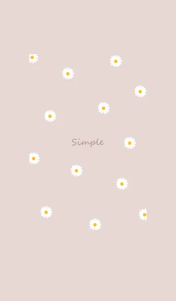 [LINE着せ替え] Simple Daisy♡pinkbeige08_1の画像1