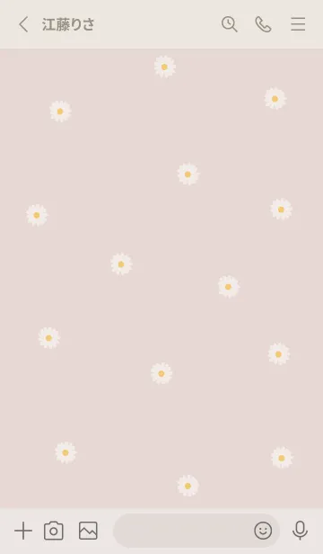 [LINE着せ替え] Simple Daisy♡pinkbeige08_1の画像2