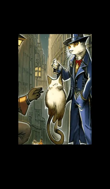 [LINE着せ替え] 猫紳士街_#FE128。の画像1