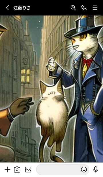 [LINE着せ替え] 猫紳士街_#FE128。の画像2