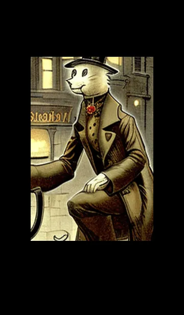 [LINE着せ替え] 猫紳士街_#FE124。の画像1