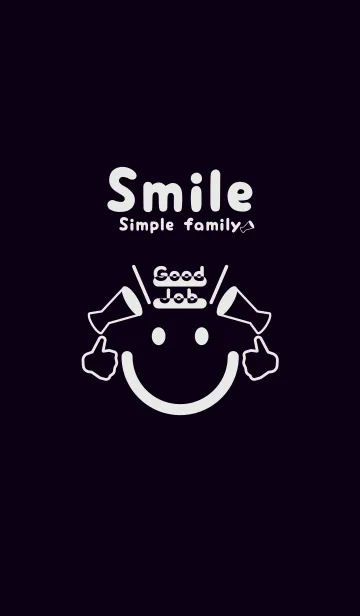 [LINE着せ替え] スマイル＆グッジョブ 漆黒の画像1