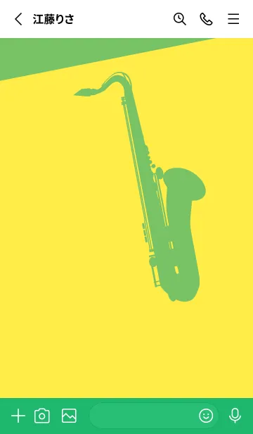 [LINE着せ替え] Saxophone CLR 菜の花色の画像2