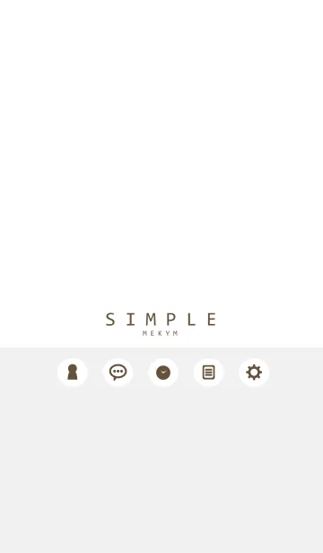 SIMPLE ICON-WHITE 23の着せ替えメイン画像