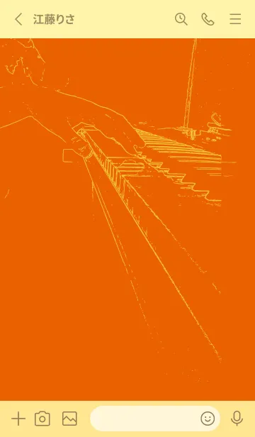 [LINE着せ替え] ピアノ演奏  朱色の画像2