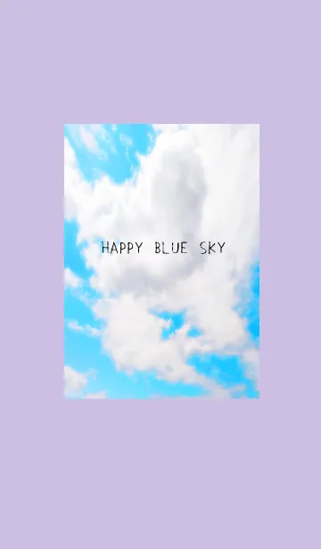 [LINE着せ替え] 幸せ青空の着せかえ/くすみパープルの画像1