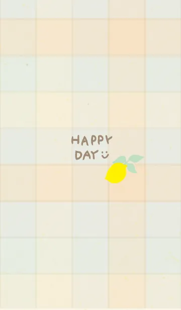 [LINE着せ替え] チェック柄 レモン30の画像1