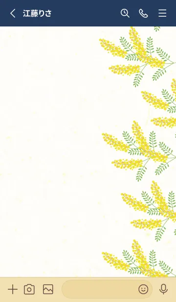 [LINE着せ替え] ミモザ 縦4の画像2