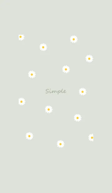 [LINE着せ替え] Simple Daisy♡green07_1の画像1