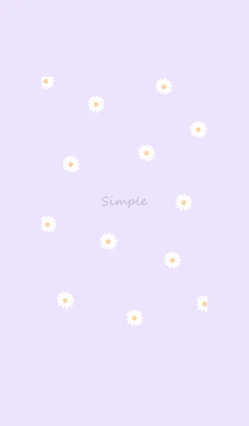 [LINE着せ替え] Simple Daisy♡pinkpurple12_1の画像1