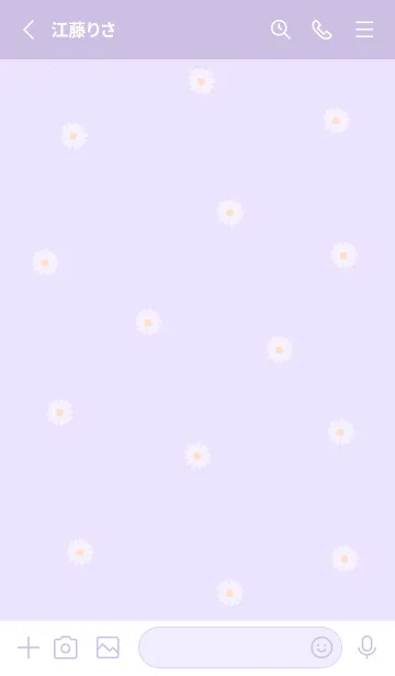 [LINE着せ替え] Simple Daisy♡pinkpurple12_1の画像2