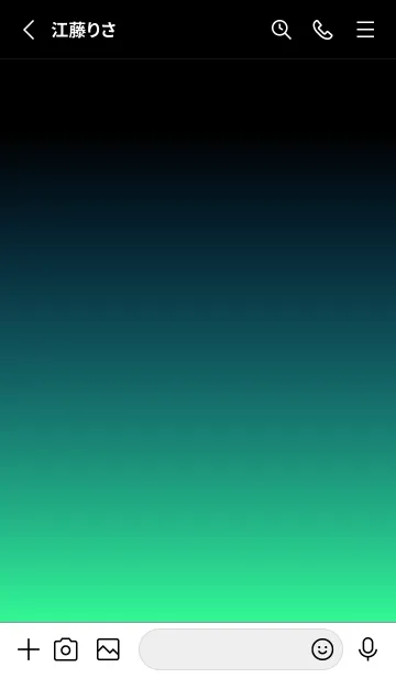 [LINE着せ替え] シンプル（black green)V.1489の画像2
