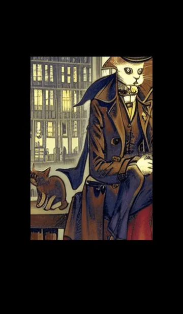 [LINE着せ替え] 猫紳士街_#FG010。の画像1