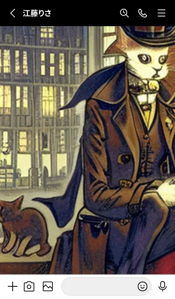 [LINE着せ替え] 猫紳士街_#FG010。の画像2