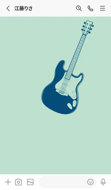 [LINE着せ替え] ELECTRIC GUITAR CLR オパールグリーンの画像2