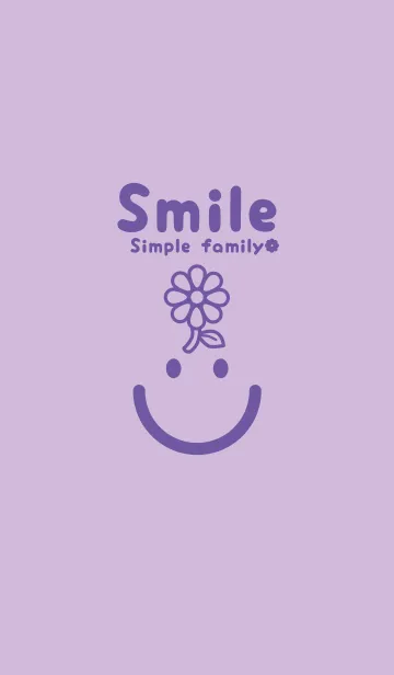 [LINE着せ替え] スマイル＆フラワー ライラックの画像1