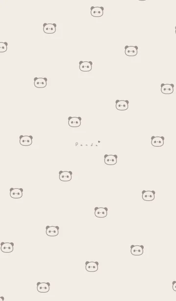 [LINE着せ替え] ぱんだ模様。ベージュブラウンの画像1
