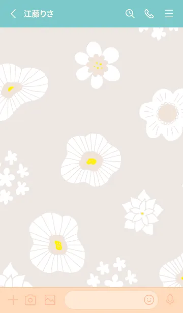 [LINE着せ替え] 白い花と小花9の画像2