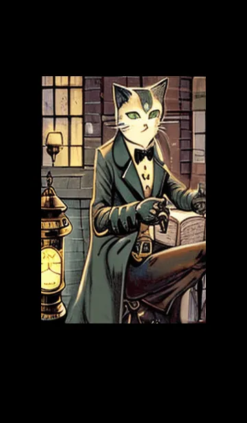 [LINE着せ替え] 猫紳士街_#FF325。の画像1