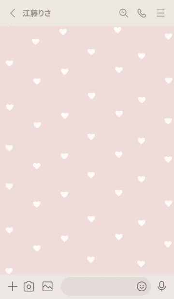 [LINE着せ替え] pattern_heart (ivorypink)の画像2