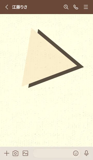 [LINE着せ替え] 三角型の着せかえ 鳥の子色の画像2