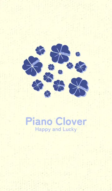 [LINE着せ替え] Piano clover コーンフラワーブルーの画像1