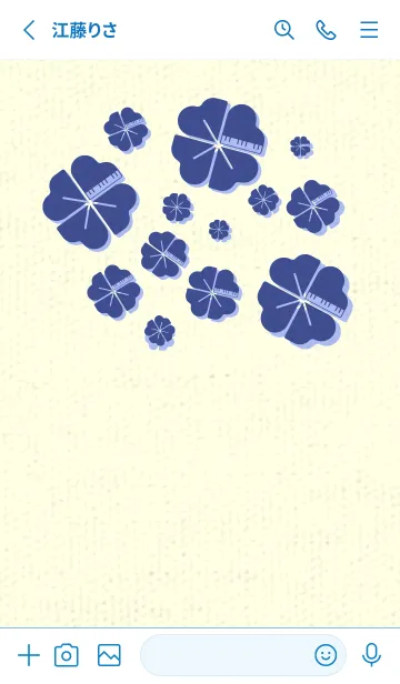[LINE着せ替え] Piano clover コーンフラワーブルーの画像2