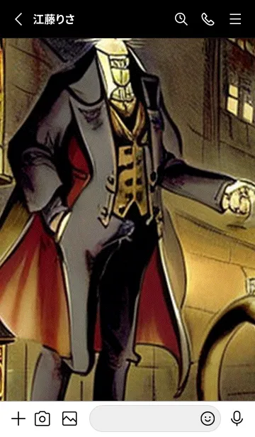 [LINE着せ替え] 猫紳士街_#FF316。の画像2