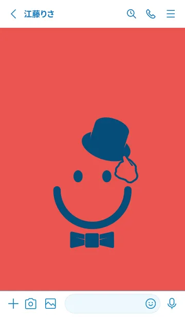 [LINE着せ替え] スマイル＆紳士 ポピーレッドの画像2