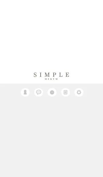[LINE着せ替え] SIMPLE ICON WHITE - MEKYM 11の画像1