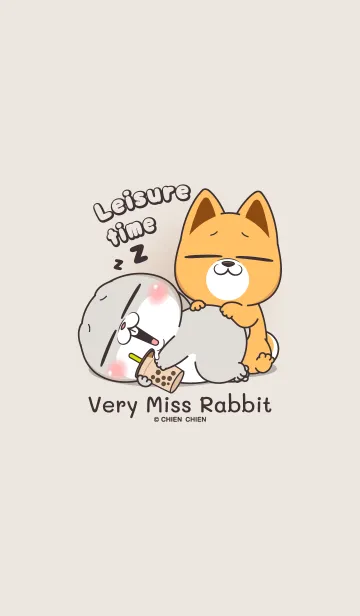 [LINE着せ替え] very miss rabbit-leisure time(JP)の画像1