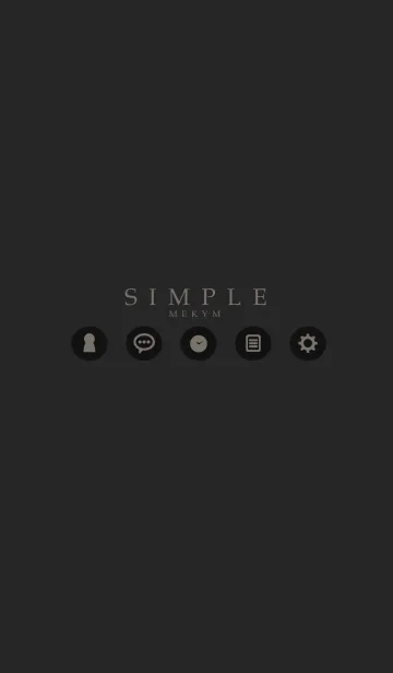 [LINE着せ替え] MATTE BLACK - CIRCLE ICON 6の画像1