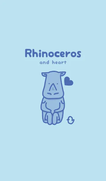 [LINE着せ替え] サイとハート ベビーブルーの画像1